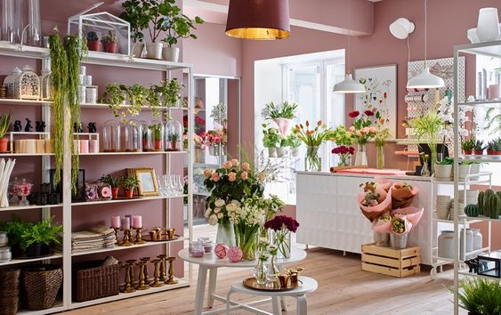 Thiết kế shop hoa theo phong cách Scandinavia